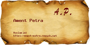 Ament Petra névjegykártya